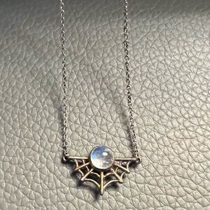 Moonstone Web Necklace by Margaret Cross